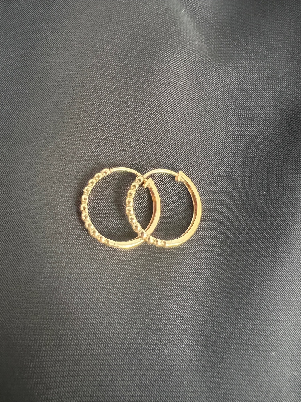 Mejuri Beaded Small Hoops | Solid 14K Gold | Authentic - Picture 8 of 9